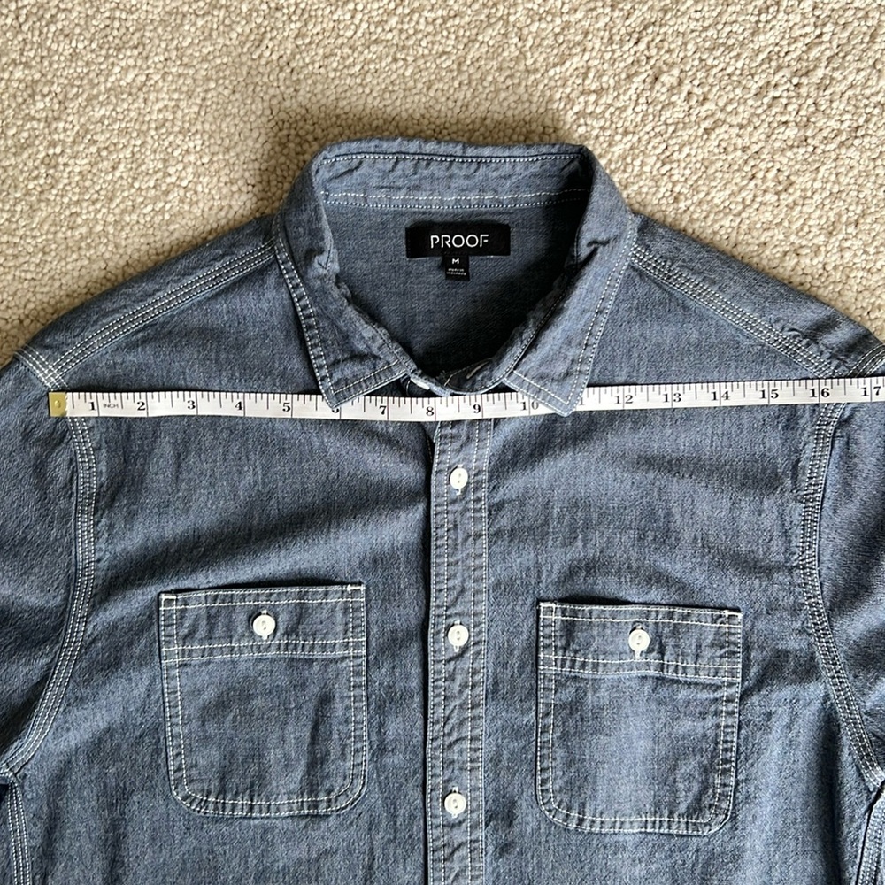 Proof men’s chambray shirt - Size M - Indigo